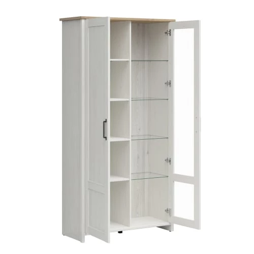 Brw Vaisseliers Vaisselier 2 Portes Blanc Et Naturel 3 Brw Vaisseliers Vaisselier 2 Portes Blanc Et Naturel – Image 3