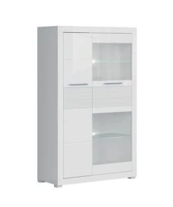 Brw Vaisseliers Vaisselier 2 Portes Blanc Laqué