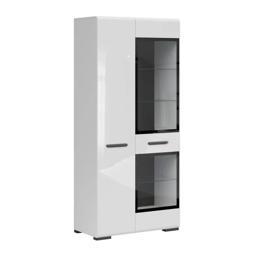 Brw Vaisseliers Vaisselier 2 Portes Blanc 1 Brw Vaisseliers Vaisselier 2 Portes Blanc