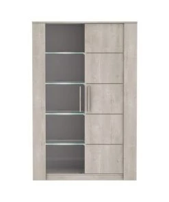 Calicosy Vaisseliers Vaisselier 2 Portes Décor Chêne Campagne - L114 X H175,8 Cm