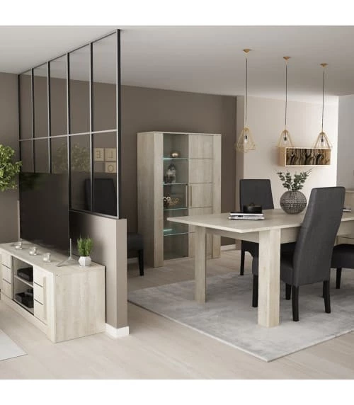 Calicosy Vaisseliers Vaisselier 2 Portes Décor Chêne Campagne - L114 X H175,8 Cm 6 Calicosy Vaisseliers Vaisselier 2 Portes Décor Chêne Campagne - L114 X H175,8 Cm – Image 6