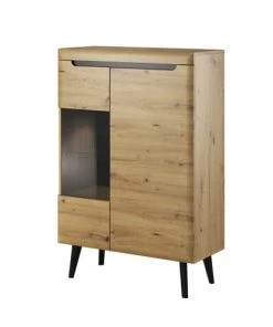 Its Vaisseliers Vaisselier 2 Portes Naturel Et Noir