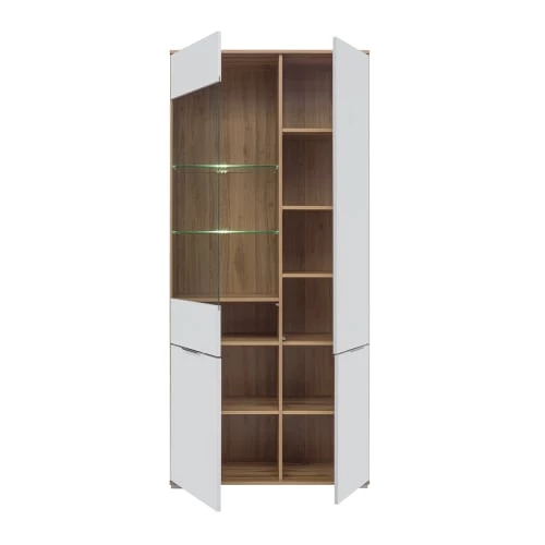 Brw Vaisseliers Vaisselier 4 Portes Blanc Et Naturel 2 Brw Vaisseliers Vaisselier 4 Portes Blanc Et Naturel – Image 2