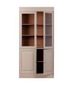 VtWonen Vaisseliers Vaisselier 4 Portes En Bois Beige -Vaisseliers Soldes Magasin vaisselier 4 portes en bois beige 2