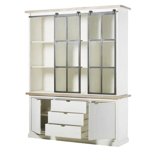 Maisons Du Monde Vaisseliers Vaisselier 4 Portes En Manguier Massif Blanc Et Verre Trempé 5 Maisons Du Monde Vaisseliers Vaisselier 4 Portes En Manguier Massif Blanc Et Verre Trempé – Image 5