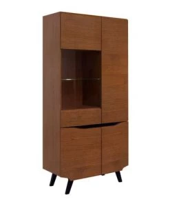 Brw Vaisseliers Vaisselier 4 Portes Naturel Foncé