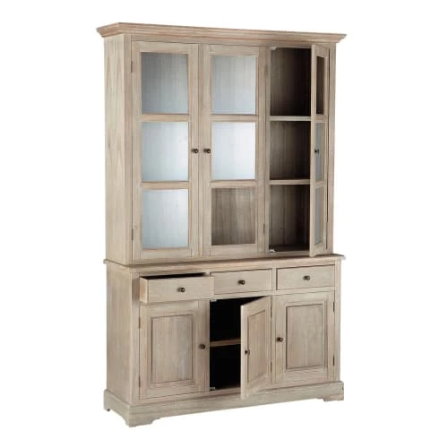 Maisons Du Monde Vaisseliers Vaisselier 6 Portes 3 Tiroirs En Paulownia 2 Maisons Du Monde Vaisseliers Vaisselier 6 Portes 3 Tiroirs En Paulownia – Image 2