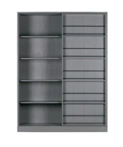 Woood Vaisseliers Vaisselier à Porte Coulissante En Pin Gris -Vaisseliers Soldes Magasin vaisselier a porte coulissante en pin gris 4