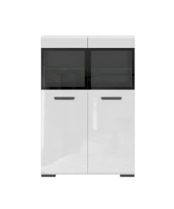Brw Vaisseliers Vaisselier Bas 2 Portes Blanc -Vaisseliers Soldes Magasin vaisselier bas 2 portes blanc 2