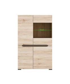 Brw Vaisseliers Vaisselier Bas 4 Portes Rico Naturel -Vaisseliers Soldes Magasin vaisselier bas 4 portes rico naturel 2