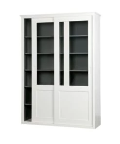 Woood Vaisseliers Vaisselier En Bois 2 Portes Coulissantes Blanc -Vaisseliers Soldes Magasin vaisselier en bois 2 portes coulissantes blanc 2