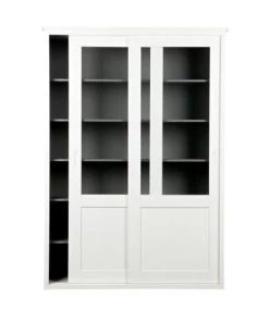 Woood Vaisseliers Vaisselier En Bois 2 Portes Coulissantes Blanc