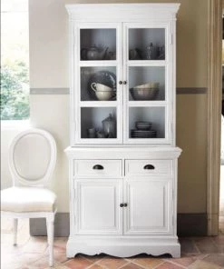 Maisons Du Monde Vaisseliers Vaisselier En Bois De Paulownia Blanc L 86 Cm -Vaisseliers Soldes Magasin vaisselier en bois de paulownia blanc l 86 cm 1000 10 10 50140099 5