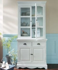 Maisons Du Monde Vaisseliers Vaisselier En Bois De Paulownia Blanc L 86 Cm -Vaisseliers Soldes Magasin vaisselier en bois de paulownia blanc l 86 cm 1000 10 10 50140099 6