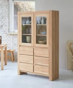 Tikamoon Vaisseliers Vaisselier En Chêne Massif -Vaisseliers Soldes Magasin vaisselier en chene massif 3