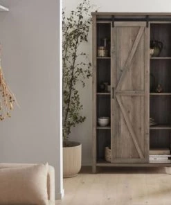 Alice's Garden Vaisseliers Vaisselier En Décor Bois Gris -Vaisseliers Soldes Magasin vaisselier en decor bois gris 3