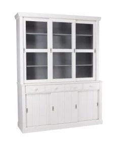 Woood Vaisseliers Vaisselier En Pin 6 Portes 4 Tiroirs Blanc -Vaisseliers Soldes Magasin vaisselier en pin 6 portes 4 tiroirs blanc 3