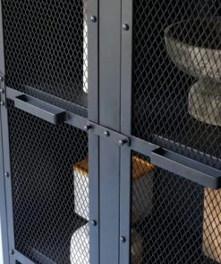 Tikamoon Vaisseliers Vaisselier Grillagé En Métal -Vaisseliers Soldes Magasin vaisselier grillage en metal 2