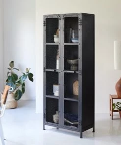 Tikamoon Vaisseliers Vaisselier Grillagé En Métal -Vaisseliers Soldes Magasin vaisselier grillage en metal 3