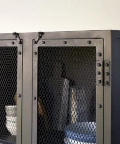 Tikamoon Vaisseliers Vaisselier Grillagé En Métal -Vaisseliers Soldes Magasin vaisselier grillage en metal 4