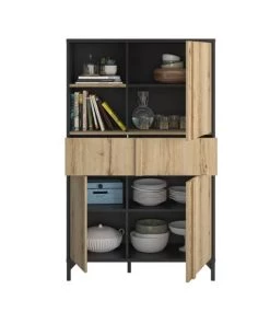 Calicosy Vaisseliers Vaisselier Industriel 3 Portes 1 Tiroir - L94 X H153 X P41 Cm - Marron 9 Calicosy Vaisseliers Vaisselier Industriel 3 Portes 1 Tiroir - L94 X H153 X P41 Cm - Marron -Vaisseliers Soldes Magasin vaisselier industriel 3 portes 1 tiroir l94 x h153 x p41 cm marron 3