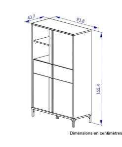 Calicosy Vaisseliers Vaisselier Industriel 3 Portes 1 Tiroir - L94 X H153 X P41 Cm - Marron 11 Calicosy Vaisseliers Vaisselier Industriel 3 Portes 1 Tiroir - L94 X H153 X P41 Cm - Marron -Vaisseliers Soldes Magasin vaisselier industriel 3 portes 1 tiroir l94 x h153 x p41 cm marron 5