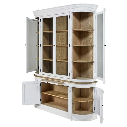 Maisons Du Monde Vaisseliers Vaisselier Vitré 8 Portes En Pin Recyclé Blanc Patiné 3 Maisons Du Monde Vaisseliers Vaisselier Vitré 8 Portes En Pin Recyclé Blanc Patiné – Image 3