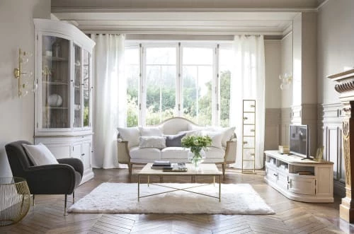 Maisons Du Monde Vaisseliers Vaisselier Vitré 8 Portes En Pin Recyclé Blanc Patiné 6 Maisons Du Monde Vaisseliers Vaisselier Vitré 8 Portes En Pin Recyclé Blanc Patiné – Image 6