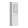 Brw Vitrines Vitrine 1 Porte Blanc Laqué