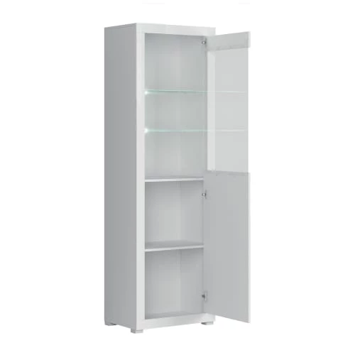 Brw Vitrines Vitrine 1 Porte Blanc Laqué 3 Brw Vitrines Vitrine 1 Porte Blanc Laqué – Image 3