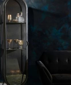 Dutchbone Vitrines Vitrine 1 Porte En Métal Noir -Vaisseliers Soldes Magasin vitrine 1 porte en metal noir 2