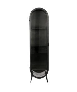 Dutchbone Vitrines Vitrine 1 Porte En Métal Noir