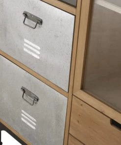 Maisons Du Monde Vitrines Vitrine 2 Portes 3 Tiroirs En Sapin Massif, Verre Et Métal 9 Maisons Du Monde Vitrines Vitrine 2 Portes 3 Tiroirs En Sapin Massif, Verre Et Métal -Vaisseliers Soldes Magasin vitrine 2 portes 3 tiroirs en sapin massif verre et metal 1000 10 23 196003 4