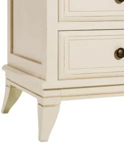 Altobuy Vitrines Vitrine 2 Portes 4 Tiroirs Pin Massif Et Mdf Naturel Et Crème -Vaisseliers Soldes Magasin vitrine 2 portes 4 tiroirs pin massif et mdf naturel et creme 4