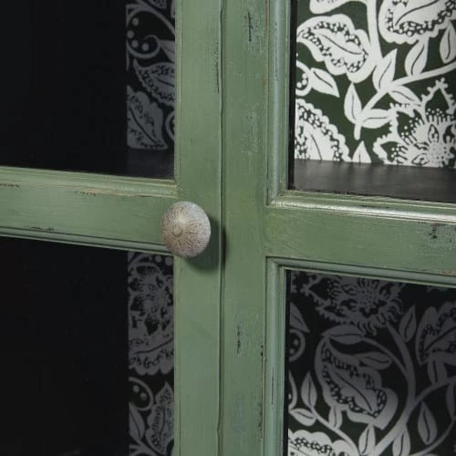 Maisons Du Monde Vitrines Vitrine 2 Portes En Acacia Massif Vert Et Verre Trempé 5 Maisons Du Monde Vitrines Vitrine 2 Portes En Acacia Massif Vert Et Verre Trempé – Image 5