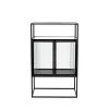 Dutchbone Vitrines Vitrine 2 Portes En Métal Et Verre Trempé 105x65cm Noir