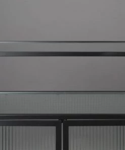 Dutchbone Vitrines Vitrine 2 Portes En Métal Et Verre Trempé 105x65cm Noir -Vaisseliers Soldes Magasin vitrine 2 portes en metal et verre trempe 105x65cm noir 5