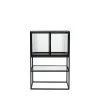 Dutchbone Vitrines Vitrine 2 Portes En Métal Et Verre Trempé 90x60cm Noir