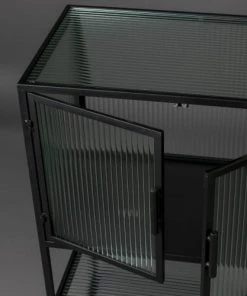 Dutchbone Vitrines Vitrine 2 Portes En Métal Et Verre Trempé 90x60cm Noir -Vaisseliers Soldes Magasin vitrine 2 portes en metal et verre trempe 90x60cm noir 4