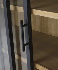 Maisons Du Monde Vitrines Vitrine 2 Portes En Pin Massif Et Verre Trempé -Vaisseliers Soldes Magasin vitrine 2 portes en pin massif et verre trempe 1000 14 2 199016 3