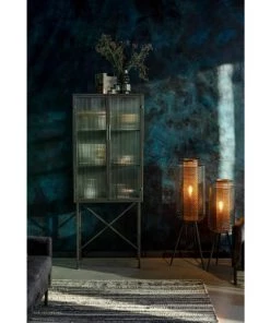 Dutchbone Vitrines Vitrine 2 Portes En Verre Noir -Vaisseliers Soldes Magasin vitrine 2 portes en verre noir 2