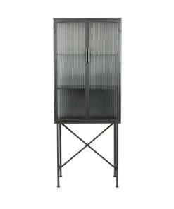 Dutchbone Vitrines Vitrine 2 Portes En Verre Noir