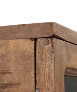 Altobuy Vitrines Vitrine 2 Portes Manguier Massif Teinté Foncé -Vaisseliers Soldes Magasin vitrine 2 portes manguier massif teinte fonce 5