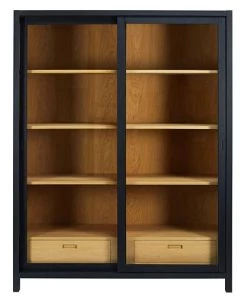 Maisons Du Monde Vitrines Vitrine 2 Tiroirs Noire