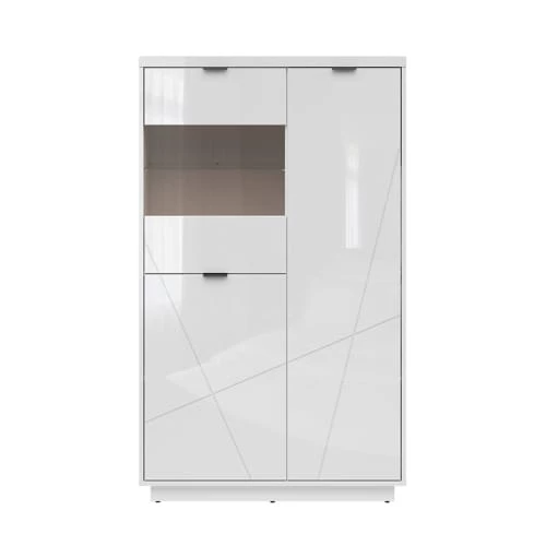 Brw Vitrines Vitrine 3 Portes Blanche 2 Brw Vitrines Vitrine 3 Portes Blanche – Image 2