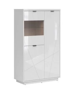 Brw Vitrines Vitrine 3 Portes Blanche