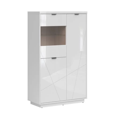 Brw Vitrines Vitrine 3 Portes Blanche 1 Brw Vitrines Vitrine 3 Portes Blanche