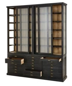 Maisons Du Monde Vitrines Vitrine 4 Portes 12 Tiroirs En Pin Recyclé Noir 8 Maisons Du Monde Vitrines Vitrine 4 Portes 12 Tiroirs En Pin Recyclé Noir -Vaisseliers Soldes Magasin vitrine 4 portes 12 tiroirs en pin recycle noir 1000 2 13 174796 3