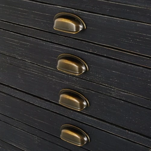 Maisons Du Monde Vitrines Vitrine 4 Portes 12 Tiroirs En Pin Recyclé Noir 5 Maisons Du Monde Vitrines Vitrine 4 Portes 12 Tiroirs En Pin Recyclé Noir – Image 5