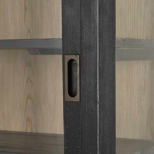 Maisons Du Monde Vitrines Vitrine 4 Portes 12 Tiroirs En Pin Recyclé Noir 6 Maisons Du Monde Vitrines Vitrine 4 Portes 12 Tiroirs En Pin Recyclé Noir – Image 6